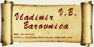 Vladimir Barovnica vizit kartica